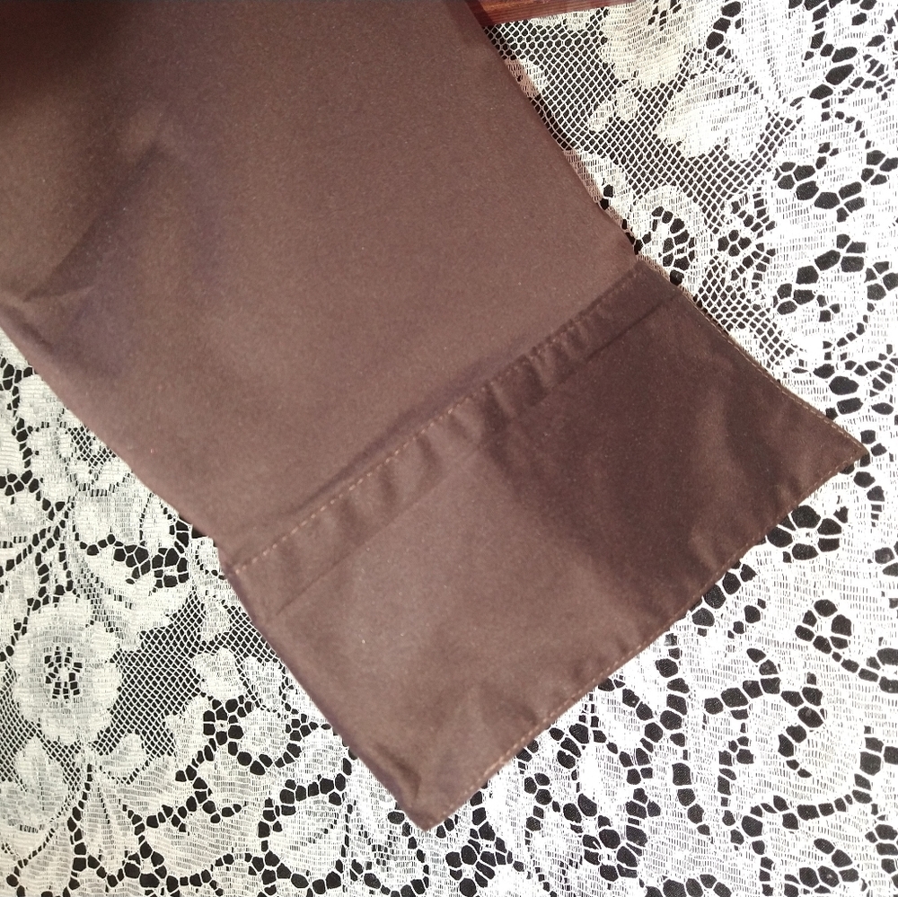 Du Jour chocolate brown shirt button up long sleeves stretchy NWT - Picture 5 of 6